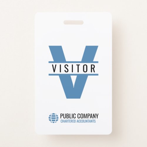 Modern Visitor ID Badge