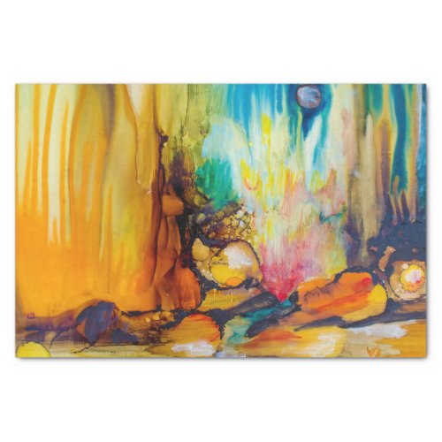 Modern Vivid Color Abstract Painting Tissue Paper