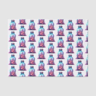 Modern Vivid pastel blue and pastel pink Halloween Tissue Paper