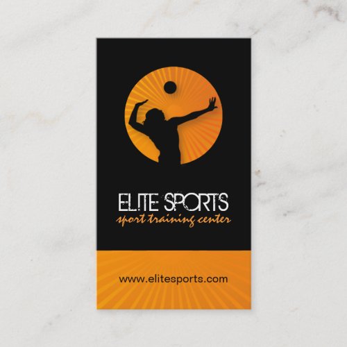Modern Volleyball Business Cards
