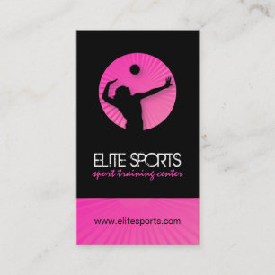 Modern Volleyball Business Cards