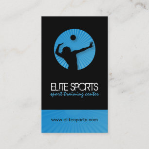 Modern Volleyball Business Cards