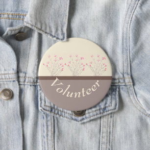 Modern volunteer designer badge button