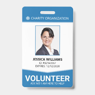 Modern Volunteer ID Badge