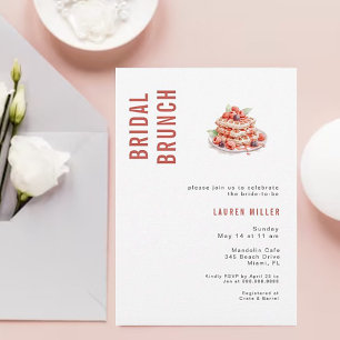 Modern Waffles Bridal Brunch Shower Invitation