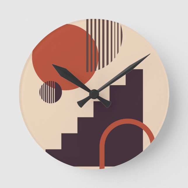 Modern wall art round clock (Front)
