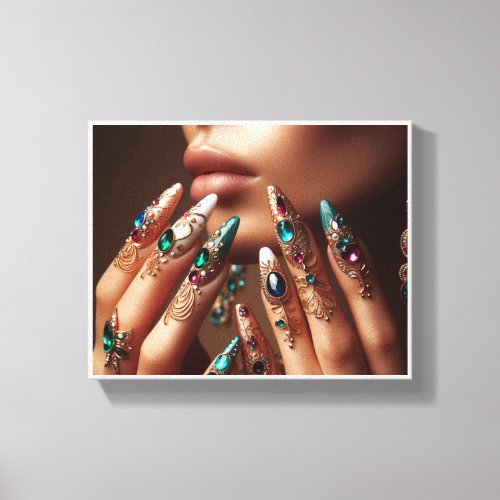 Modern Wall Decor Nail Art Framed Art