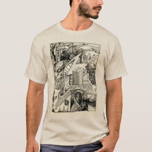 "Modern Warfare" ink drawing T-shirt
