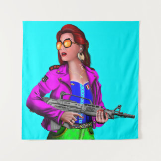 Modern Warrior Tapestry