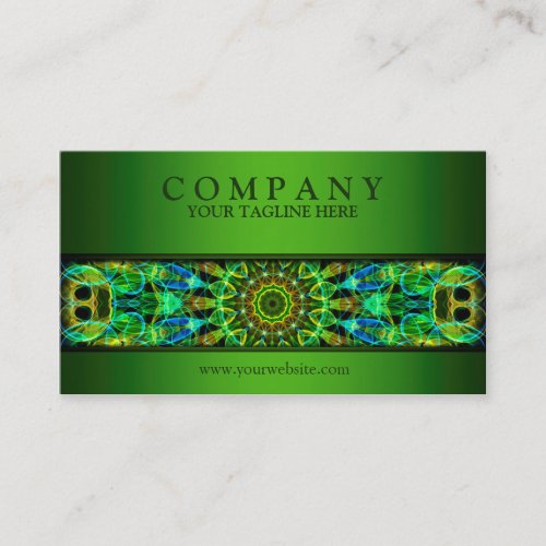 modern Watching You mandala green Business Card