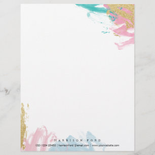 Modern water-colou design and elegant letterhead, letterhead
