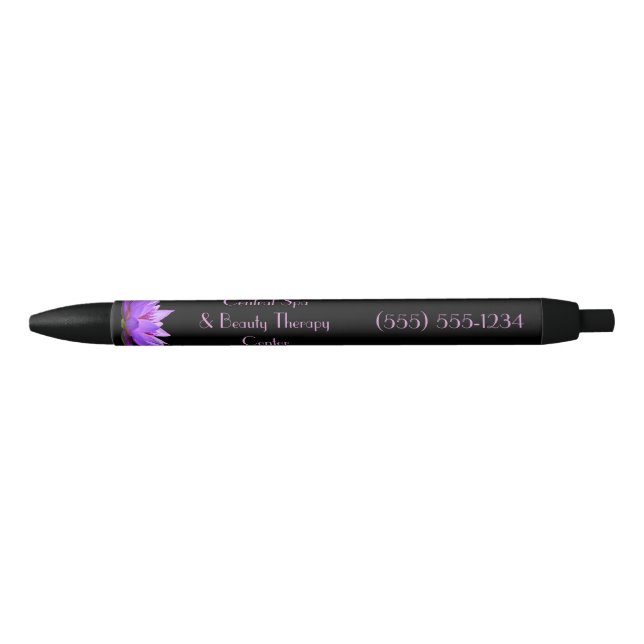Modern Water Lily Lotus Flower Spa Salon Pen (Front)