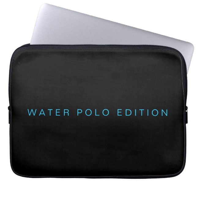 Modern Water Polo Edition Typography Laptop Sleeve (Front)