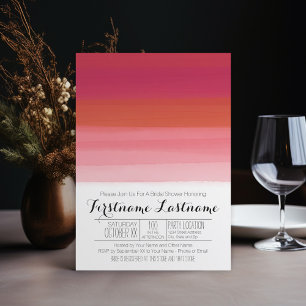 Modern Watercolor Abstract Bridal Shower Invitation