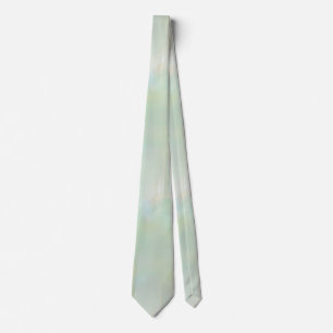Modern Watercolor Abstract Green & Earth Tones Neck Tie