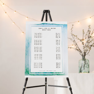 Modern Watercolor Abstract Salon Foam Board