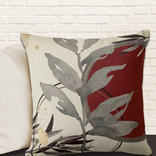 Modern Watercolor Abstract Throw Pillow