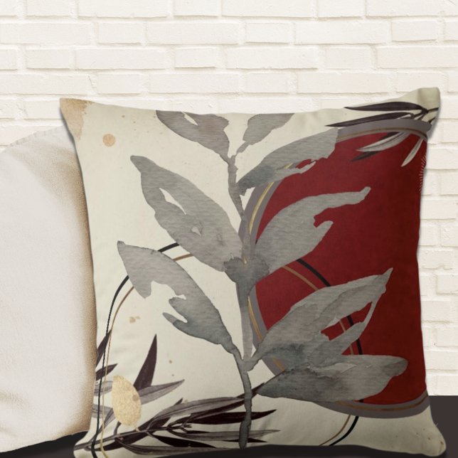 Modern Watercolor Abstract Throw Pillow (Creator Uploaded)