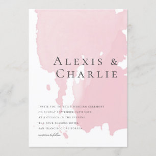 Modern Watercolor Abstract Wedding invitation