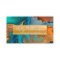 Modern watercolor agate turquoise orange gold bold