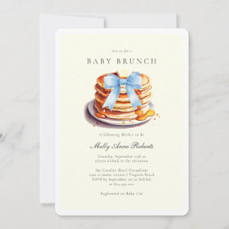 Modern Watercolor Baby Brunch Invitation