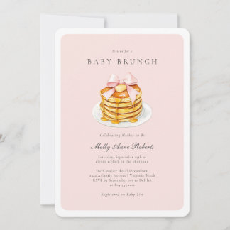 Modern Watercolor Baby Brunch Invitation