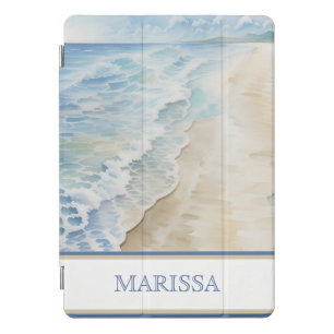 Modern Watercolor Beach Ocean Tide iPad Pro Cover
