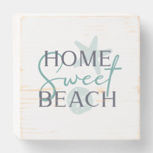 Modern Watercolor Beach Quote Wooden Box Sign