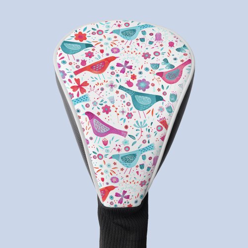 Modern Watercolor Bird Art Golf Head Cover