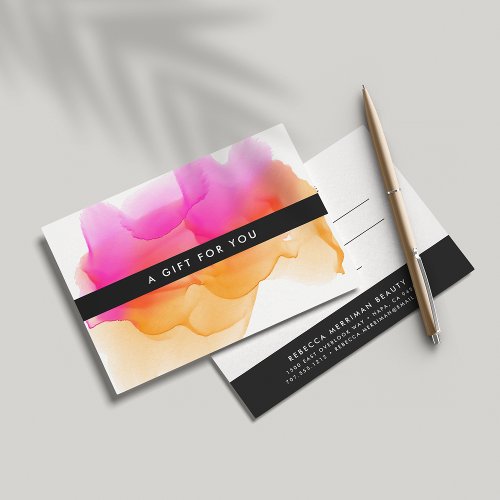 Modern Watercolor Blot  Gift Certificate