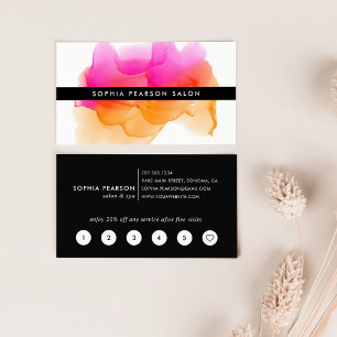 Modern Watercolor Blot Loyalty Card