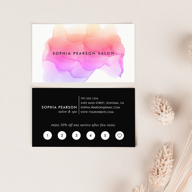 Modern Watercolor Blot  Loyalty Card (Creator Uploaded)