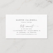 Modern Watercolor | Blue Business Card (Back)