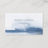 Modern Watercolor | Blue Business Card (Front)