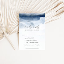 Modern Watercolor | Blue Song Request RSVP Card