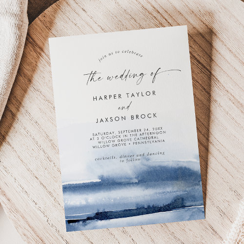 Modern Watercolor | Blue The Wedding Of Invitation