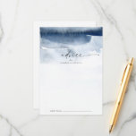 Modern Watercolor | Blue Wedding Advice Card<br><div class="desc">This modern watercolor blue wedding advice card is perfect for a stylish contemporary wedding and can be used for any event. The minimalist, classic and elegant design collection features simple water color paint brush strokes in pretty jewel tones. These advice cards can be used as a guestbook alternative for a...</div>