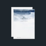 Modern Watercolor | Blue Wedding Advice Card<br><div class="desc">This modern watercolor blue wedding advice card is perfect for a stylish contemporary wedding and can be used for any event. The minimalist, classic and elegant design collection features simple water color paint brush strokes in pretty jewel tones. These advice cards can be used as a guestbook alternative for a...</div>