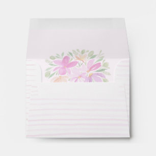 Modern Watercolor Boho Blush Floral Elegant Envelope