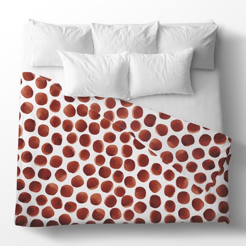 Modern Watercolor Boho Polka Dots Pattern   Duvet Cover