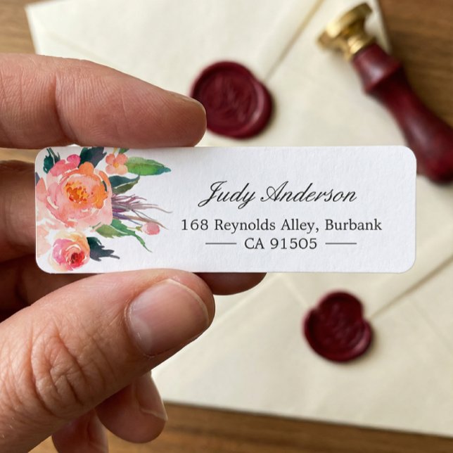 Modern Watercolor Botanical Floral Label (Creator Uploaded)