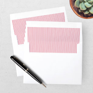 Modern Watercolor Bright Pink Floral Wedding Envelope Liner