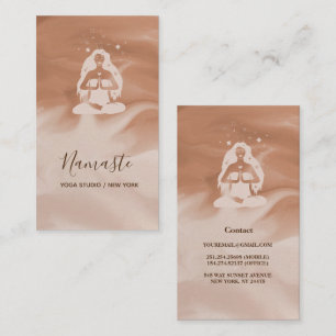 Modern Watercolor Celestial Yoga Studio Business C Business Card