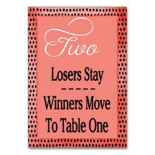 Modern Watercolor Cherry Red Bunco Table Card #2