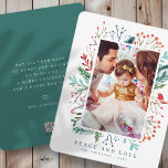 Modern Watercolor Christmas Foliage Botanicals Holiday Card<br><div class="desc">Design is composed of watercolor Christmas Foliage Botanicals. Add a custom photo and family name and year.</div>