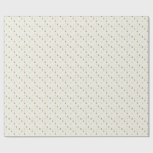 Modern Watercolor Christmas Green Pine Tree Wrapping Paper