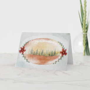 Modern Watercolor Christmas Holidays Card