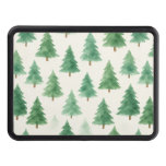 Modern Watercolor Christmas Pine Trees Seamless  Hitch Cover