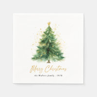 Modern Watercolor Christmas Tree Non Photo