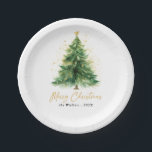 Modern Watercolor Christmas Tree Non Photo Paper Plates<br><div class="desc">Bring elegance to your holiday table with Modern Watercolor Christmas Tree Non-Photo Paper Plates! These stylish plates feature a beautifully painted watercolor Christmas tree, adding a touch of festive charm to any holiday gathering. Perfect for Christmas dinners, parties, or cozy family get-togethers, these durable plates combine convenience with sophistication, making...</div>
